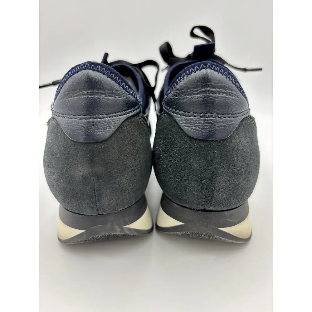 Authentic Balenciaga Race Runner Sneakers Navy Blue Black Elastic Size 8 38